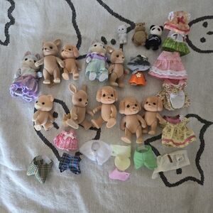 Calico Critters Lot - Includes Figures & Clothing Accessories 🐭✨